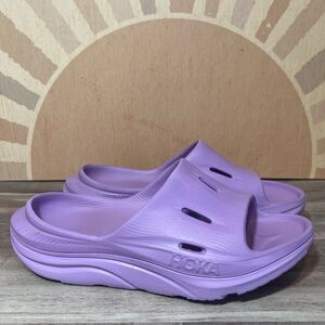 Hoka Women’s Ora Recovery Slides 3 Sandals Violet Bloom Size 6 worn once